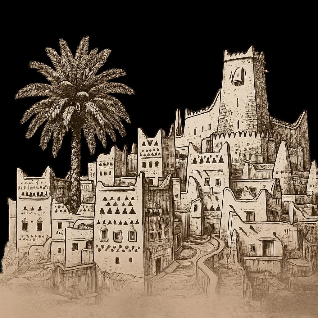 عمارة نجدية تراثية في مدينة الرياض